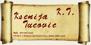 Ksenija Tucović vizit kartica